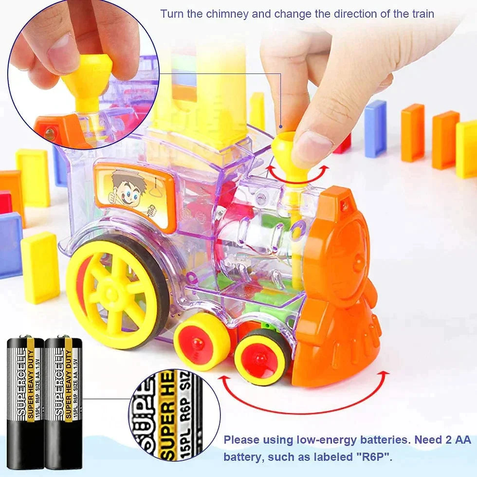 Domino Train Blocks Set (60 Blocks) - souqsaving.com