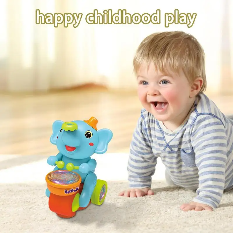 Interactive Blowing Ball Elephant Toy with Drum & Lights - souqsaving.com