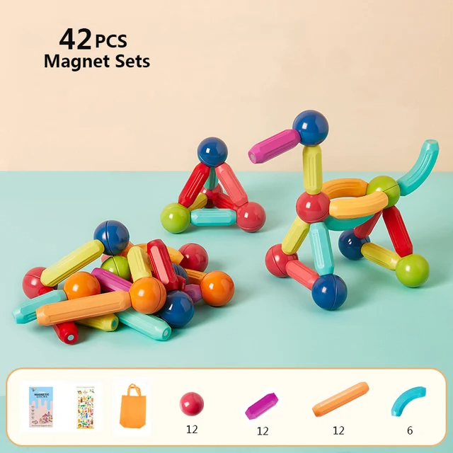 Magnetic Building Sticks Blocks Toys - souqsaving.com