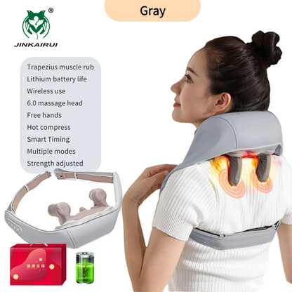 Wireless Heat Kneading Neck Massager - souqsaving.com